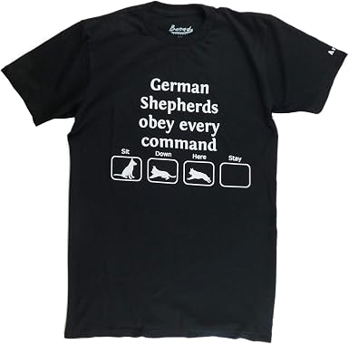 German Shepherd Commands Men S Art On Shirts Amazon Com