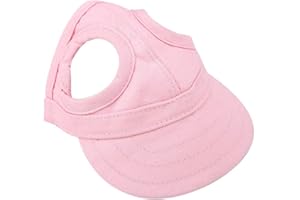 TNFEEON Pet Baseball, Dog Cat Outdoor Sunbonnet with Ear Holes Adjustable Ste Summer Pet Parent Child Hat(S)