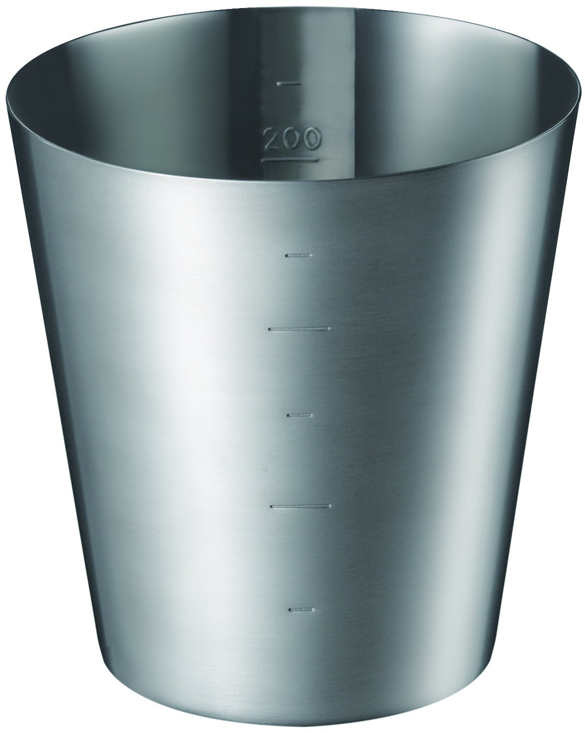 Yoshikawa89037-3 EAtCO HAKARA Measuring Cup, Stainless Steel, Silver