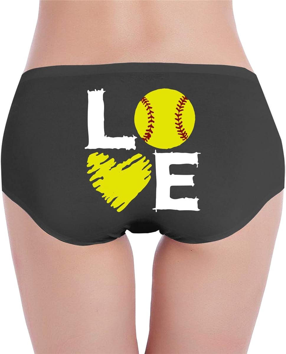Womens Comfortable Brief Panty, Baseball Softball Lace LowWaist