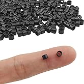 HAHIYO Dark Brown 4.0x2.7x2.7mm Micro Links Hair Extension Beads Nano Ring Hair Extensions Rings with Thin Silicone Lining for Invisible Professional Salons Extensions Tool, 500Pcs