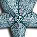 GalaxyArts Paper Star Lantern, 24 Inch Chakra Turquoise 3D Light-Up Hanging Lamp, Handcrafted Hollow Out Star Decoration for Christmas, Wedding, Parties, Birthday, Indoor Outdoor Home Décor (Medium)