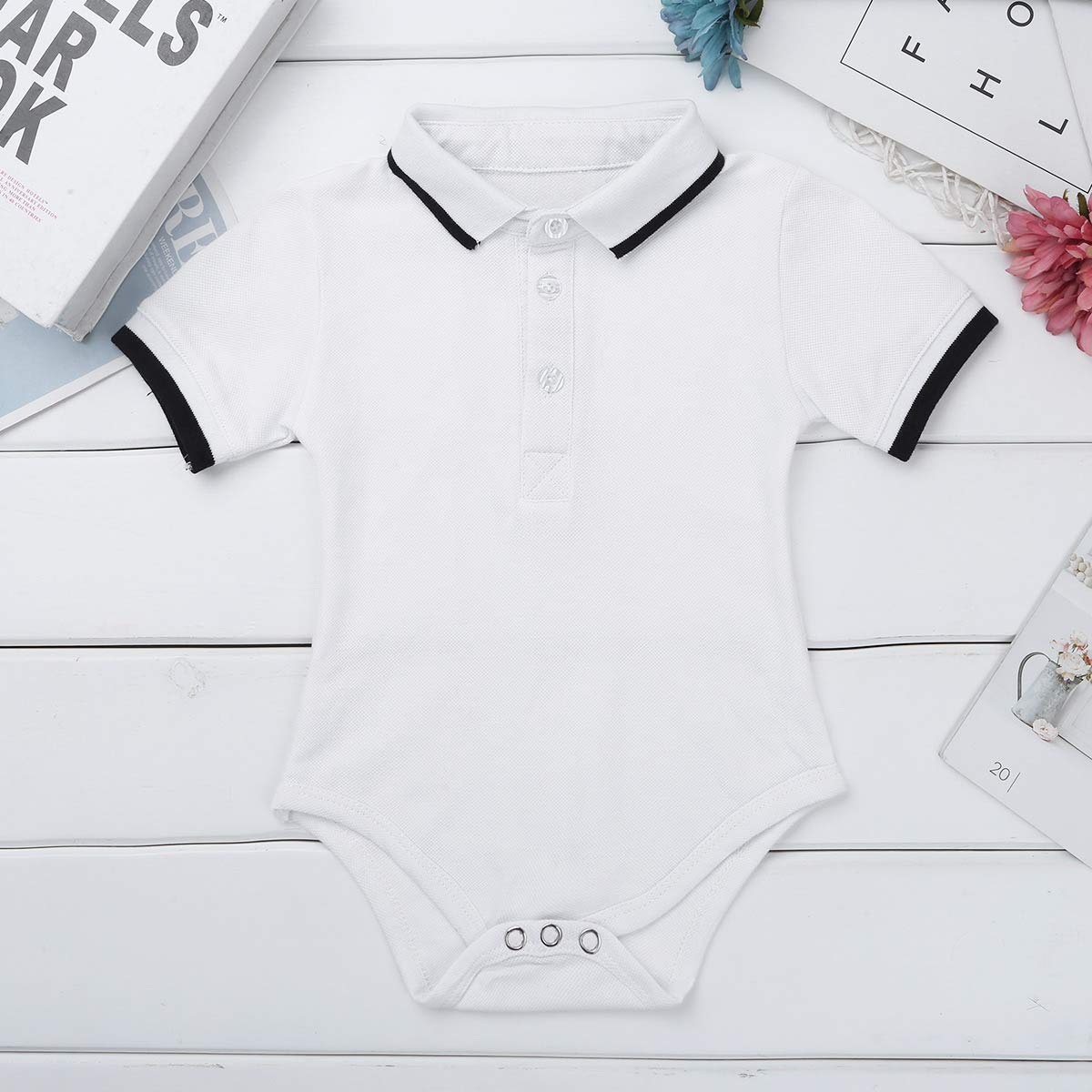 Freebily Body Bebe Garcon Filles Top Barboteuse Coton Solide Col Roule Shirt Unisexe Bebe Chemise Bodysuit Blanc Bleu Marin Grenouilleres 6 24 Mois Combinaisons Et Barboteuses Bebe Mosquitocontrolequipment Com