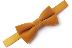 PACGOTH Bow Ties for Boys, Pre-Tied Kids Bow Ties, Velvet Bow Ties for Toddlers Solid Adjustable Child Bow Ties With Gift Box