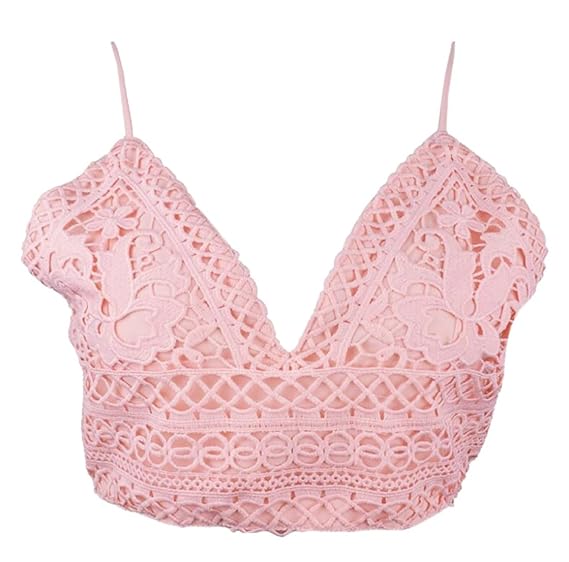 pink lace bustier top