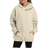 Weetiotio Christian God Is Good Hoodies for Women Faith Graphic Sweatshirts Bible Verse Hoodie Religious Cross Heart Pullover