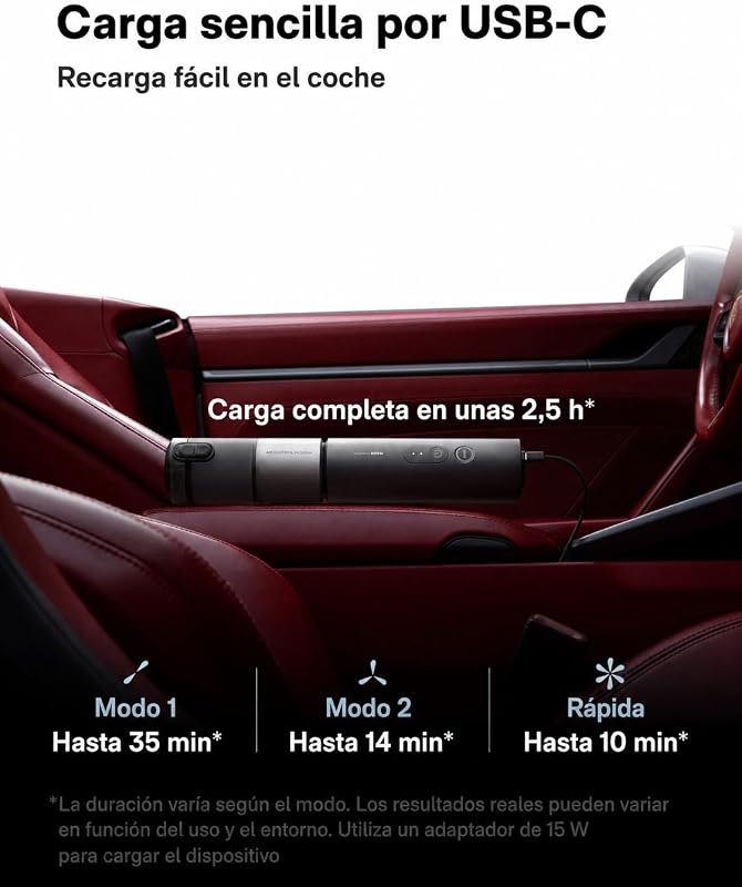 Aspirador de Carro Portátil, Potente Aspirador de Automóvel de 20.000 Pa
