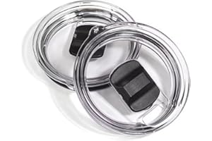 Tumbler Lid for YETI Rambler Cup, 20oz 2 Pcs Magnetic Spillproof Replacement Cover with Magnetic Spill Proof Slider for Yeti 