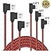 CTREEY USB Type C Cable, 90 Degree 3 Pack 3ft 6ft 10ft Nylon Braided USB Type A to C Charger for MacBook, LG G5,Google Pixel,Nexus 6P, Samsung Galaxy S8+ (Red/Black)