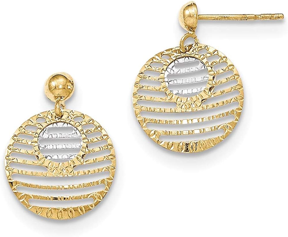 Earrings 14K TwoTone Gold Drop & Dangle Women'S 19 mm 14
