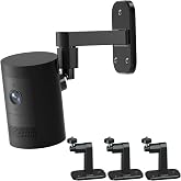 3Pack Camera Wall Mount,Compatible with R-ing Stick Up Cam Battery/Outdoor Cam Plus/Plug-in/Pro/Indoor Cam(1st Gen),360 Degree Adjustable No Drilling Mount for Outdoor Indoor Cameras,Black