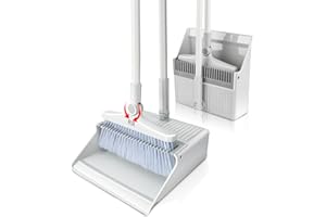 Buuroohm Broom and Dustpan Set for Home with Long Handle 40.94"/50" Dustpan Combo Set for Home Kitchen Room Office Lobby Floo