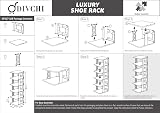 DIVCHI 5 Tier Vertical Shoe Rack Narrow Tall White Plastic Storage view 2