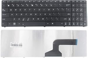 SUNMALL Keyboard Replacement Without Frame Compatible with Asus n53 k54l x55 x55u x55a x54c x54h x55vd x55c f55 f75 R500D R500DE R500N Series Laptop Black US Layout