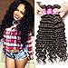 Ali Julia Wholesale 7A Real Peruvian Virgin Deep Wave Hair Weave 3 Bundles 100% Unprocessed Remy Human Hair Extensions 95-100g/pc Natural Black Color(
