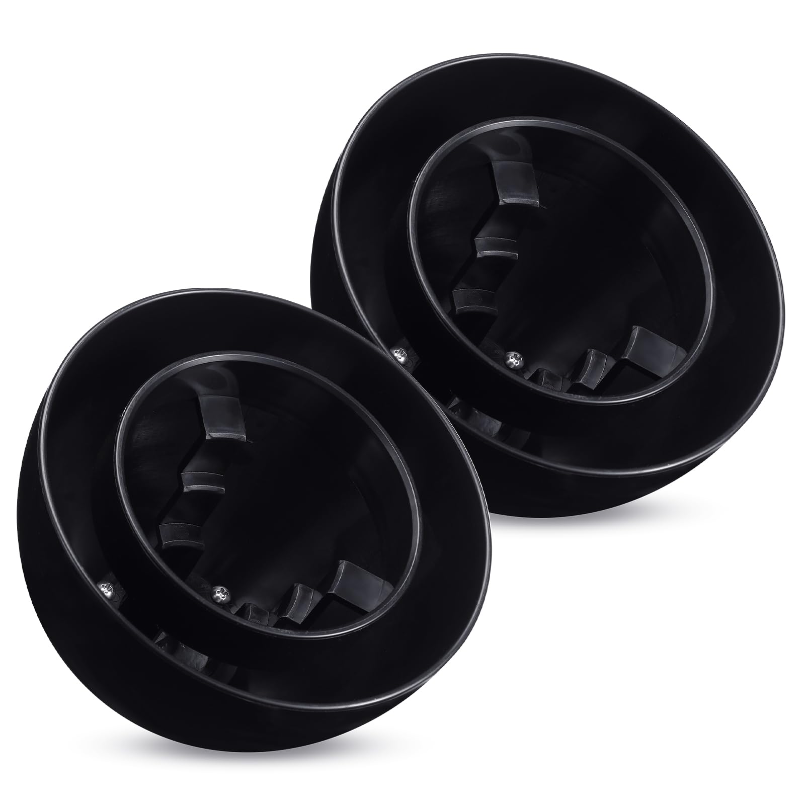Photo 1 of Wonderjune 2pack PVC Furnace Flue Pipe Vent Cap for 1.5" 2" 3" Pipe Hemispherical Flue Roof Vent Cap Keep Small Animals Out of Exterior Exhaust Cover (Black)