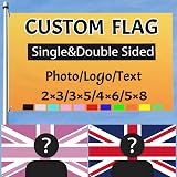 YRH Custom Flag Banner 2x3 to 5x8ft Personalize Photo Text Double Sided view 2