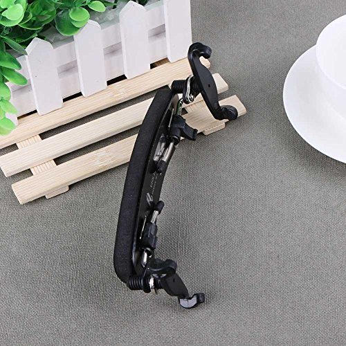 Adjustable Violin Shoulder Rest for 1/2-1/4-1/8 Violin Fiddle Viola Violin with Collapsible and Height Adjustable Feet