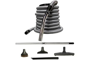 Central Vacuum Basic Air Hose Accessory Kit - Deluxe Tool Set - Designed to Fit All Central Vacuums - Beam, Kenmore, Canavac,
