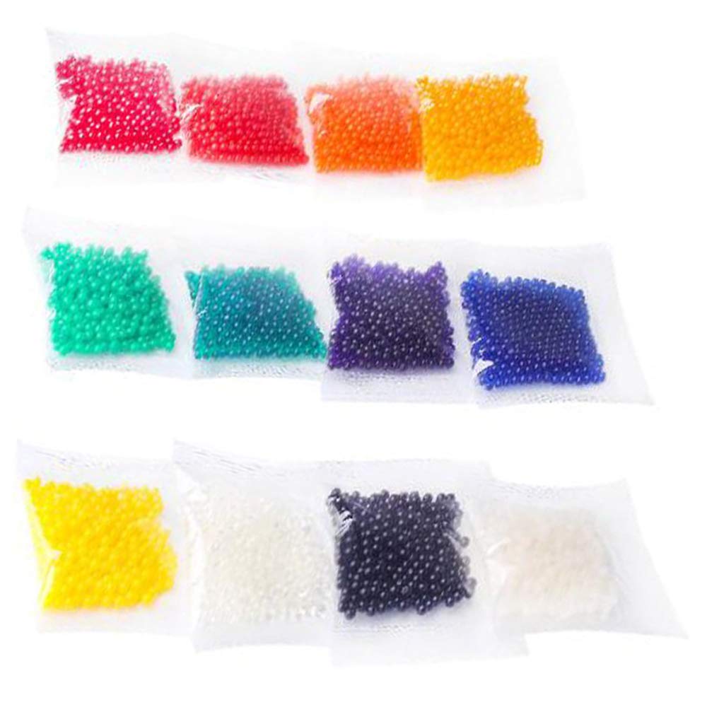 12 Pack Combo Sooper Beads Decoration Vase Filler Water Beads Gel 12 Colors 5 Grams per