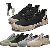 Summer Casual Outdoor Low-top Men's Canvas Slip-on Breathable Non-Slip Lightweight and Comfortable Travel Oxford Skateboard Shoes Sports Jogging Shoes
