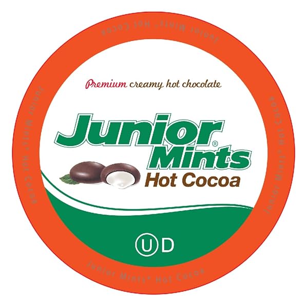 JUNIOR MINTS HOT CHOCOLATE PODS, MINT CHOCOLATE FLAVOR, COMPATIBLE WITH KEURIG K-CUP BREWERS, 40 COUNT – CHOCOLATEY PEPPERMINT COCOA