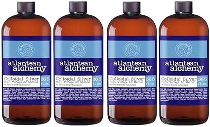 Amazon Com Colloidal Silver Gallon 60 Ppm 128oz 4 Bottles