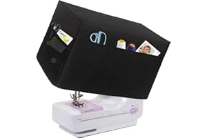 HARORANAX Sewing Machine Cover - Dust Cover with Storage Pouch, for Singer, and Most Standard Home Sewing Machines (Black)