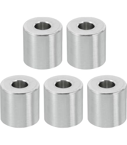 PATIKIL 10-Pack M6 Aluminum Spacers – 1/4" ID X 1/2" OD, 3/8" Length, Black, Unthreaded – For Electronics, Machinery, Furniture & DIY