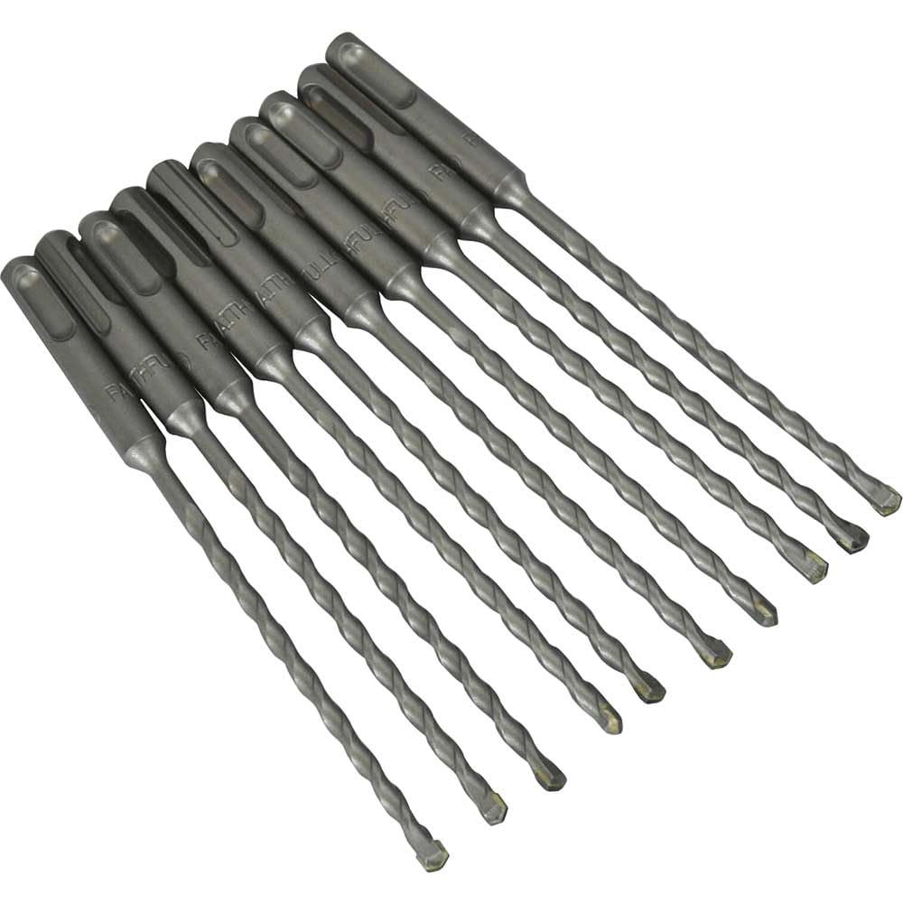 Faithfull FAISDS55160B SDS Masonry Drill Bit 5.5 mm x 100 mm WL x 160 mm - Bulk Pack of 10 Silver