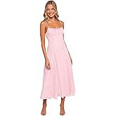 Petal & Pup Womens Talyn Midi Dress Pink