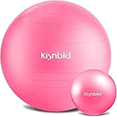 kisnbld Exercise Ball, Extra Thick Yoga Ball for Workout Pregnancy Stability, 4 Sizes Anti-Burst Balance Ball with Foot Pump - Heavy Duty Fitness Ball Chair for Office, Home & Gym