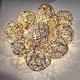 Luna Bazaar Rattan Ball String Lights