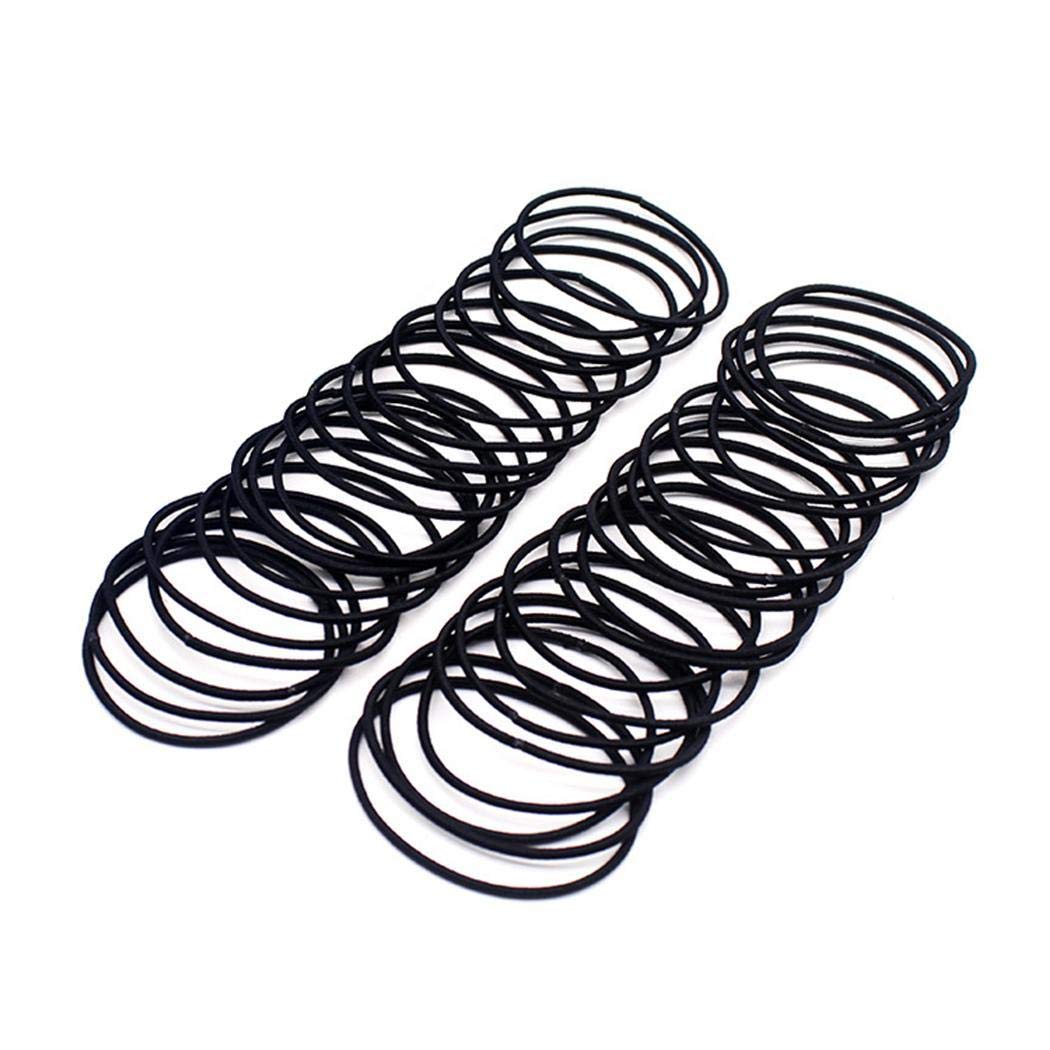 MYEDO Women Elastic Hair Rope Headwear Ring Ponytail Holder Hair Accessories Headwear Black