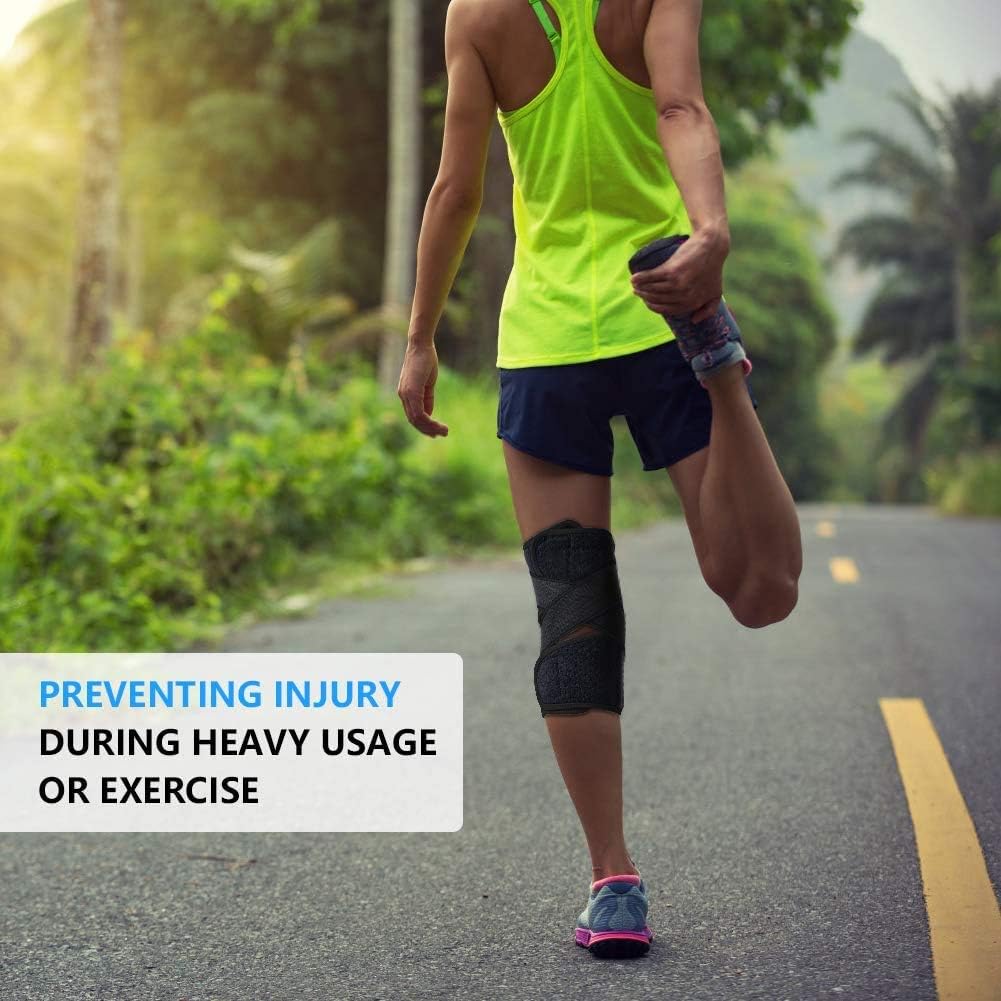 Plus Size - Adjustable Knee Braces (Shipped from USA) with Side Stabilizers & Patella Gel Pads,Knee Support for Knee Joint Recovery or Injury Prevention for Man and Women: Health & Personal Care