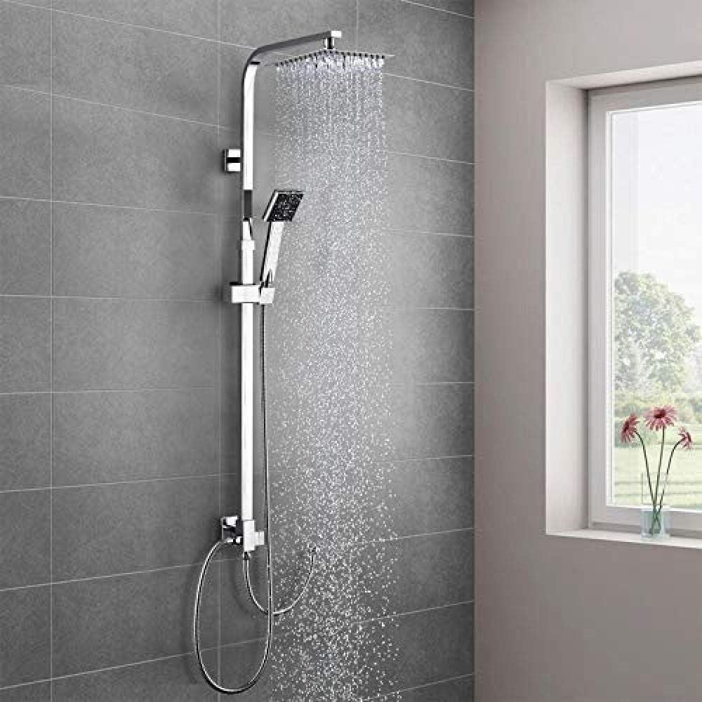 Set de ducha Columna de ducha redonda Altura ajustable con cabezal de