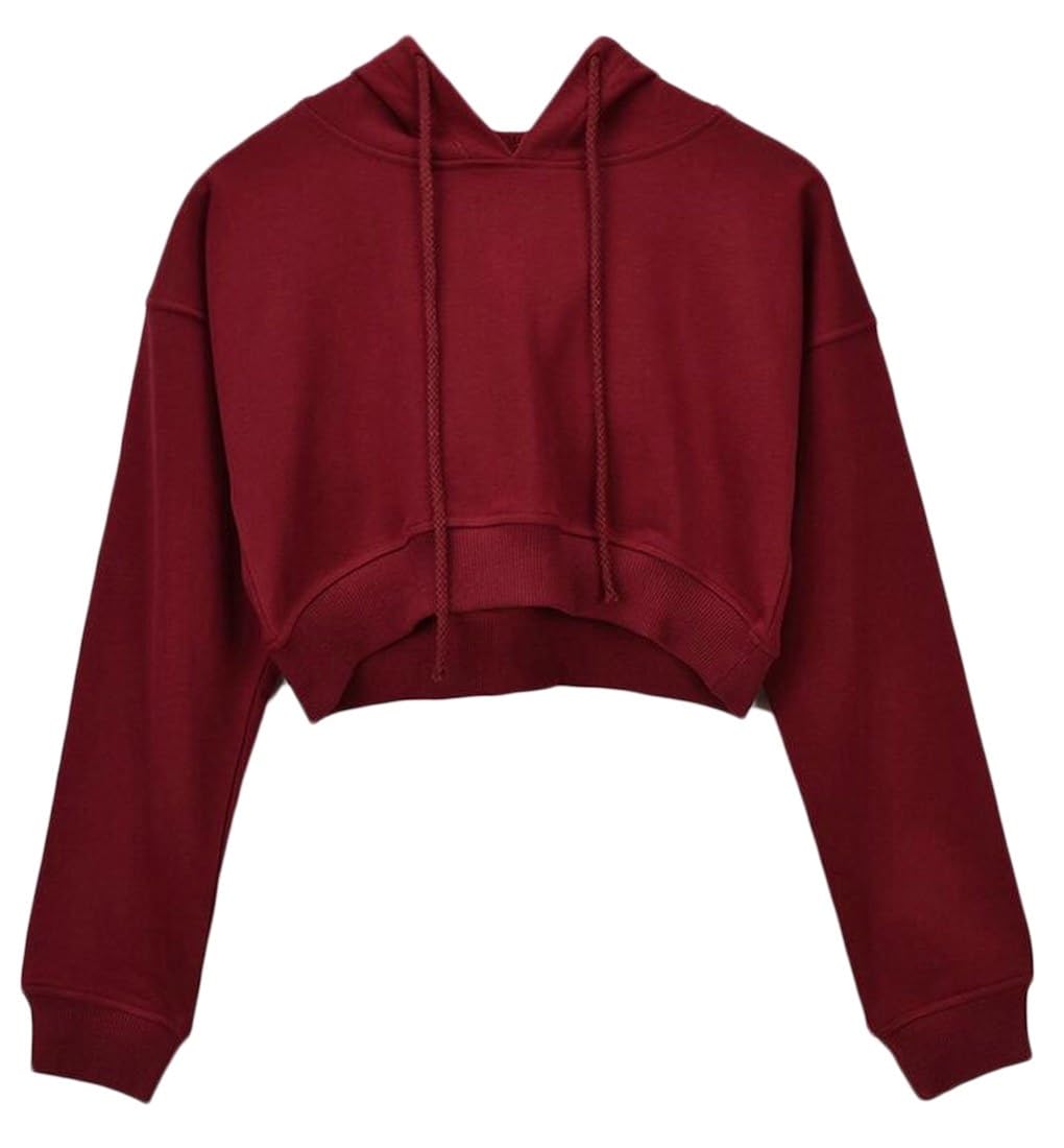 cut off crop hoodie