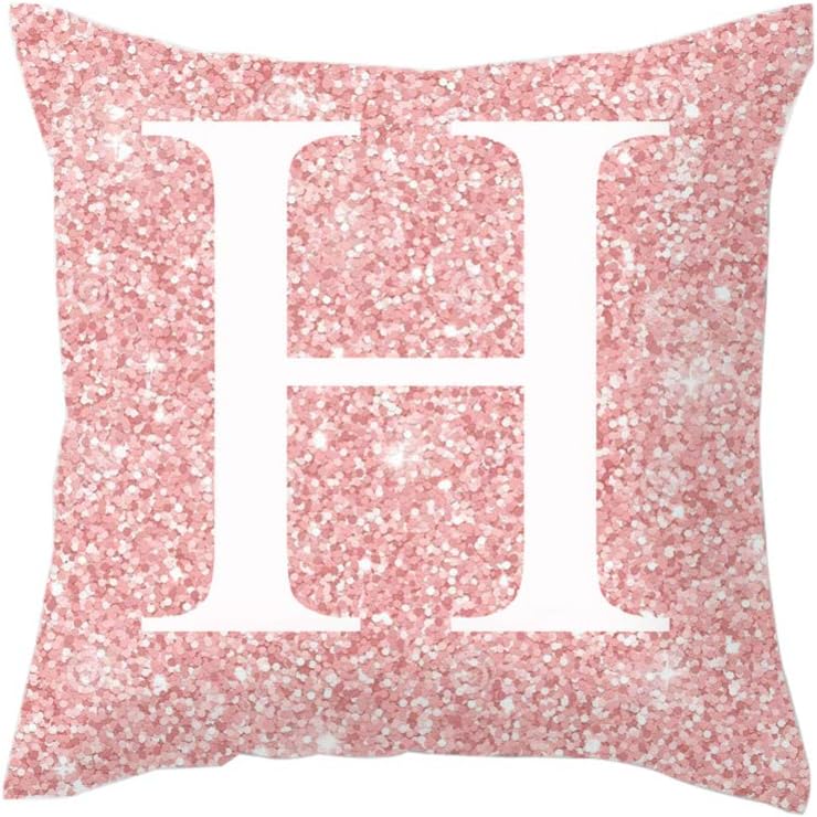 Verlike English Letter Alphabet Throw Pillow Case Cushion Cover Sofa Bed Decoration H