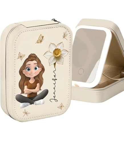 Amazon.com: Floral Soul - Personalized Custom Jewelry Box with LED