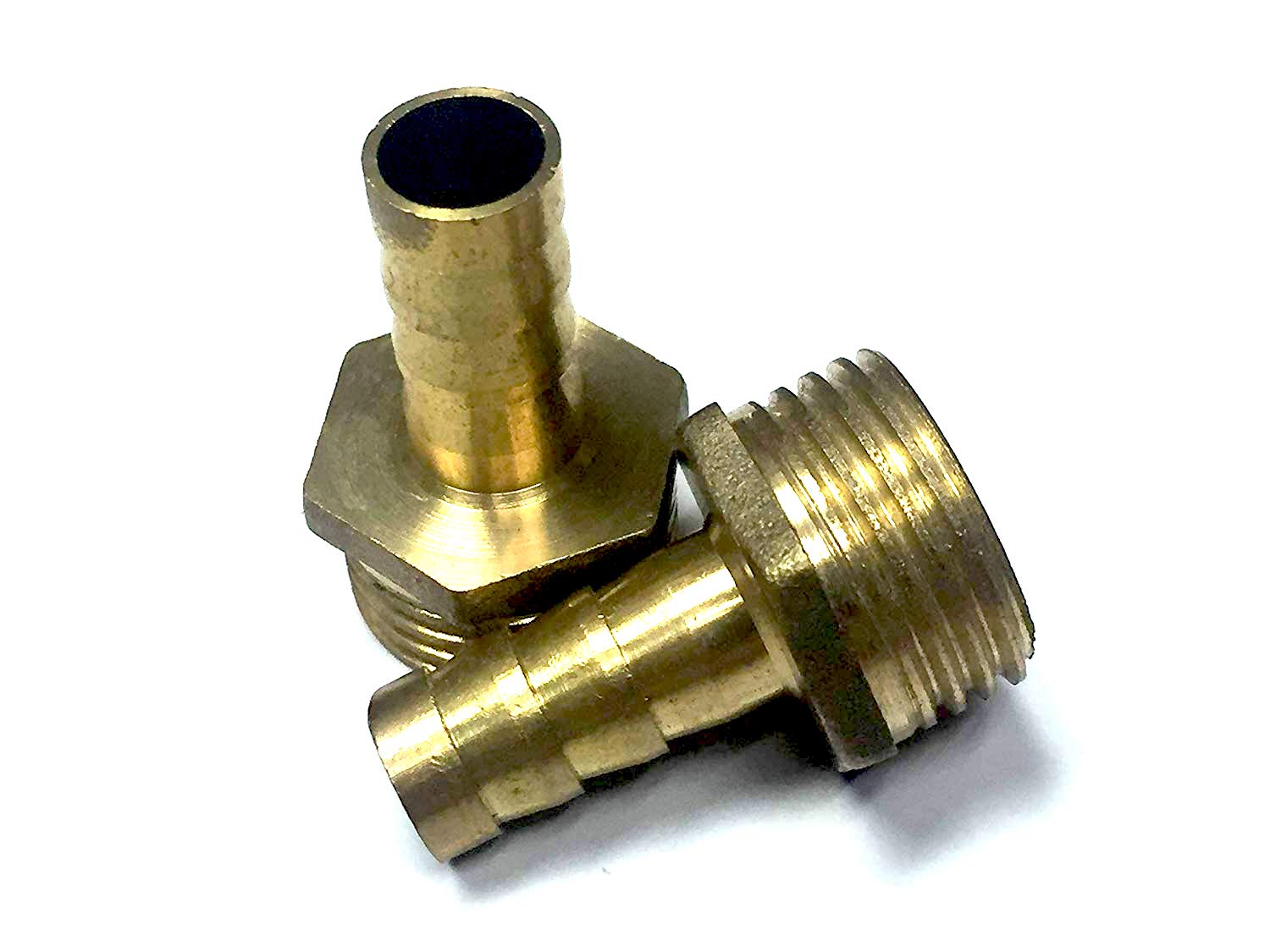 VEDA 2 x 10 mm to 1/2" BSP Thread Solid Brass Hose Tail Connector Barbed to BSP Male Thread. Pond/Pool/Hose Pipe Adapters