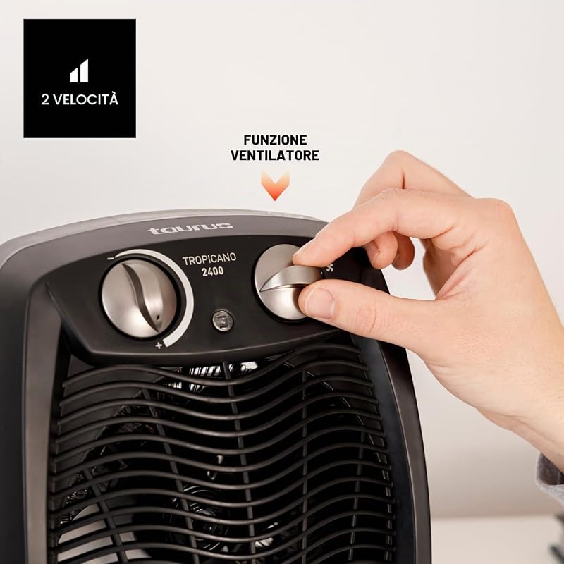 Tropicano 2400 Termoventilatore 2400W, 2 Potenze, Termostato