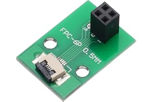 MECCANIXITY FFC FPC Connector Board 4 Pins 0.5mm Socket to 2.54mm Double Row Female Header Strip Adapter, PCB Converter Board