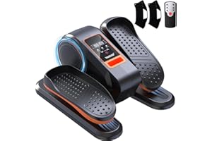 Yagud Under Desk Elliptical Machine, Electric Leg Exerciser as Seen on TV for Senior, Quiet Portable Seated Pedal Exerciser Machine with Remote Control, 12 Adjustable Speeds for Home Office