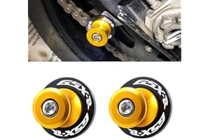 LQMY 2pcs 8mm M8 X1.5 Motorcycle Swing arm Sliders Spools for Suzuki GSXR 600 750 1992-2024 GSX-R 1000 2001-2024 GSXS 600 750 1000 GSX-8R GSX-8S 2023(Gold)