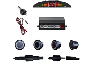 SANDETOUN Parking Sensor Kit Backup Sensor Kit Reverse Sensor for Car 18 Color Options for Probes Adjustable Alarm Volume Pro