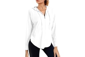 Fisoew Womens Athletic Jacket Hoodie Zip Up Cropped Lightweight Jackets UPF 50+ Sun Protection Long Sleeve Workout Shirt
