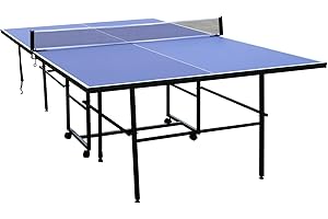 Athfiner Portable Ping Pong Table 4.5FT/6FT/9FT Foldable Compact Space-Saving Design, Multi-Use Table Tennis Table for Kids Teens Adults, Free Standing Indoor/Outdoor Game