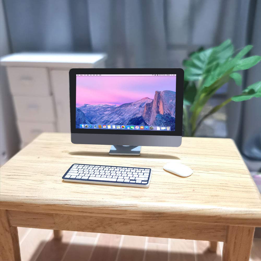 Dollhouse Decoration Miniature Accessories Dollhouse Computer Laptop Tablet Phone Simulation Accessories for Doll 1/6 1/12 Miniatures Play Set - 3 Pcs