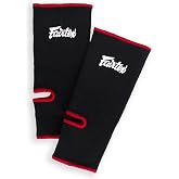 Fairtex AS1 Elastic Ankle Guard, Maximum Support Muay Thai Kickboxing Gear | Breathable poly-cotton weave with compression stretch. Conforming sleeve stabilizes joints and arches during striking
