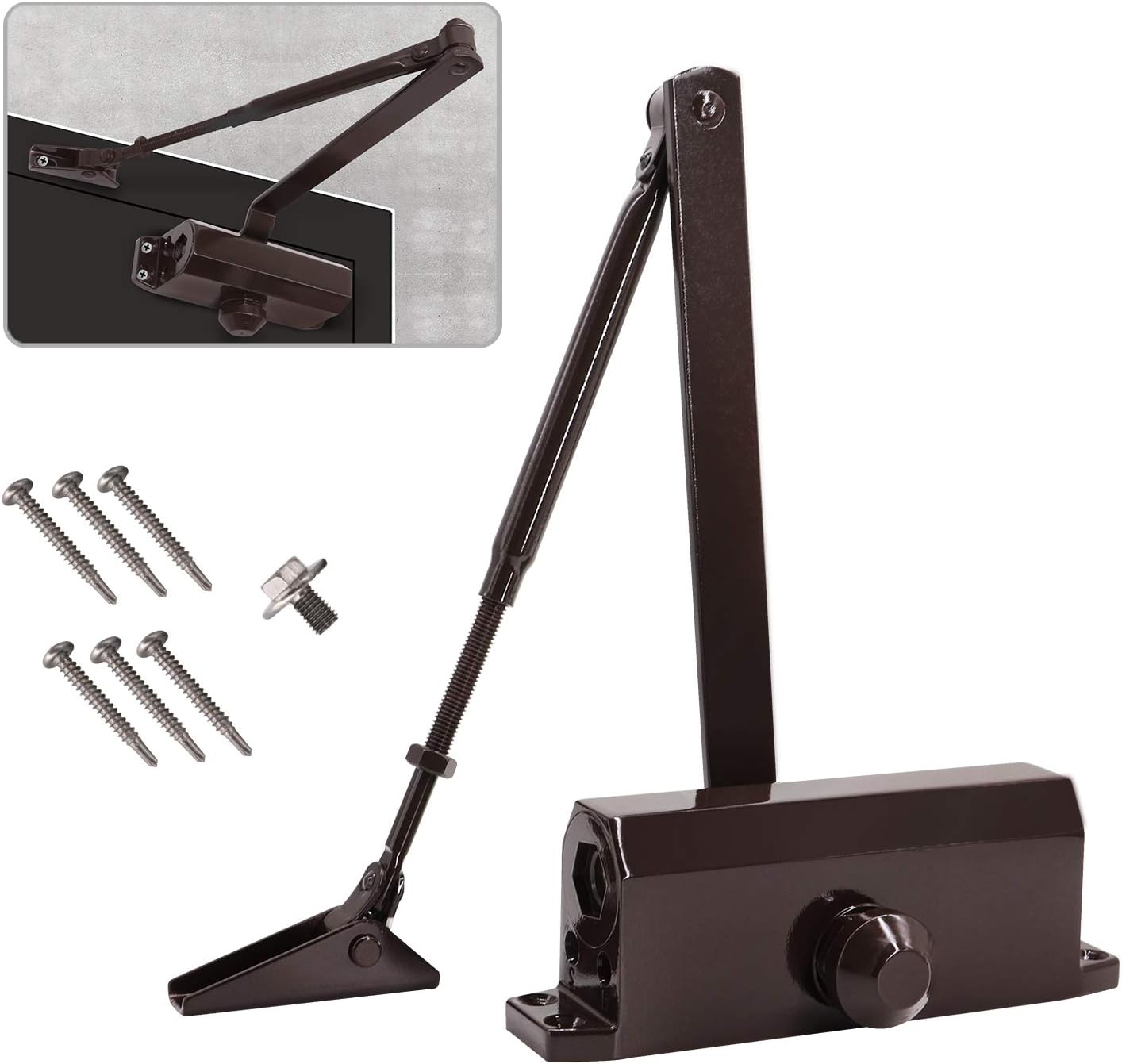 MARIE Hydraulic Spring Door Closer with Hold Open Soft Close Size 3